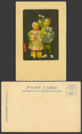 Delcampe - China Bertha B. Stuart ART Old Postcard Daffodil Flowers Gaiwan Tea Pot Boy Girl - China