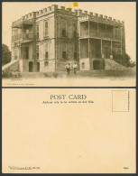 Delcampe - Barbados Old UB Postcard Lord's Castle With Steps, 2 Men, Platin Crayon O.L.-M - Barbados (Barbuda)
