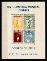 Delcampe - Peru Block 2 Postfrisch Motiv Olympia 1956 #DCY87 - Peru