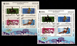 Delcampe - Uruguay Block 70 A/B Postfrisch Motive Olymia 2000 #DCY65 - Uruguay