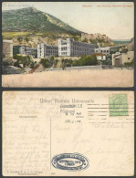 Delcampe - Gibraltar 1909 Old Colour Postcard The New Military Hospital Europa General View - Gibraltar