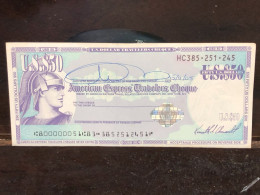 Delcampe - 1980/2004 US Bearer's Checks US Money International Travel CHEQUE `50 US DOLLARS Year -LOT-1PCS - Cheques En Traveller's Cheques