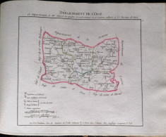 Delcampe - Oise : Trois Cartes Anciennes Rares (1798, 1802 Et 1823) - Carte Geographique