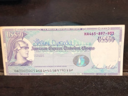 Delcampe - 1980/2004 US Bearer's Checks US Money International Travel CHEQUE `50 US DOLLARS Year -LOT-1PCS - Cheques En Traveller's Cheques