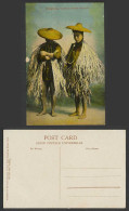 Delcampe - Hong Kong China Old Postcard Native Coolies In Chinese Raincoats - Bamboo Leaves - China