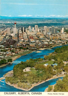 Delcampe - Calgary Alberta Canada Luftbild Bow-River Calgary-Tower Skyline Rocky-Mountains - Ohne Zuordnung