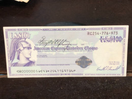 Delcampe - 1980/2004 US Bearer's Checks US Money International Travel CHEQUE `100 US DOLLARS Year -LOT-1PCS - Cheques En Traveller's Cheques