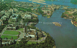 Delcampe - Ottawa Ontario Luftbild Parliament-Buildings Chaudiere-Bridge Hull Fluss - Ohne Zuordnung