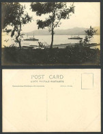Delcampe - China Old Real Photo Postcard Weihaiwei Harbour From Liu-Kung-Tao Island Warship - China