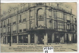 Delcampe - CHARLEVILLE- MAGASIN AU TRAVAIL- VETEMENTS POUR HOMMES- DAMES- ENFANTS- BOULEVARD DES DEUX VILLES - Charleville