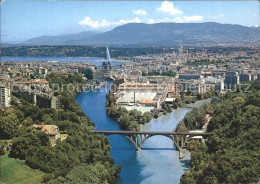 Delcampe - Geneve GE Vue Aerienne De La Jonction Entre Le Rhone Et L'Arve - Sonstige & Ohne Zuordnung