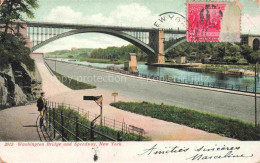Delcampe - NEW YORK City USA Washington-Bridge Speedway Harlem-River Radfahrer Ufer - Other & Unclassified