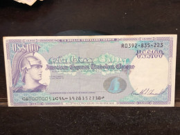 Delcampe - 1980/2004 US Bearer's Checks US Money International Travel CHEQUE `100 US DOLLARS Year -LOT-1PCS - Cheques & Traverler's Cheques