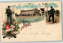 Delcampe - 4000 Basel Bâle 1899 Lithographie Soldat Uniform Kaserne Wappen Carl Kün... - 13256244 - Basel