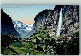 Delcampe - 3822 Lauterbrunnen 1910 - Wasserfall, Staubbach AK - 10296581 - Lauterbrunnen