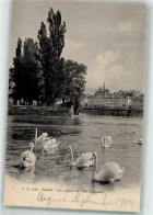 Delcampe - 1200 Genève Genf 1904 - Rousseau-Insel Schwäne - 39693042 - Genève