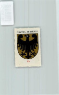 Delcampe - 1618 Châtel-St-Denis - Vignette Wappen Kaffee Hag Ca 1920-1940 Adler - 10408789 - Châtel-Saint-Denis