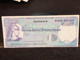 Delcampe - 1980/2004 US Bearer's Checks US Money International Travel CHEQUE `100 US DOLLARS Year -LOT-1PCS - Cheques & Traverler's Cheques