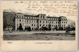 Delcampe - 1950 Sion Sitten 1909 Gebrauchsspuren Le Collège Et L école Normale - 10301744 - Sion