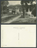Delcampe - Ceylon Old Real Photo Postcard TEMPLE Of The HOLY TOOTH Kandy Street Dagoba Gate - Sri Lanka (Ceylon)