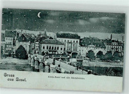 Delcampe - 4000 Basel Bâle Mondschein Alte Rheinbrücke - 39404239 - Basel
