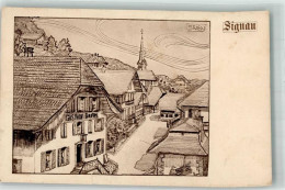 Delcampe - 3534 Signau Gebrauchsspuren Gasthaus Thurm Künstlerkarte - 14000683 - Signau