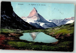 Delcampe - 3920 Zermatt 1910 - Riffelsee Cervin - 39692994 - Zermatt
