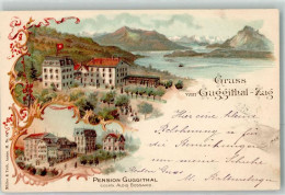 Delcampe - 6300 Zug Zugo 1900 Lithographie Pension Guggithal Alois Bossard - 13616257 - Zug