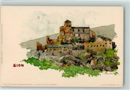 Delcampe - 1950 Sion Sitten 1899 Lithographie / Künstlerkarte Sign Voelmy - Velten ... - 13098468 - Sion