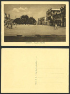 Delcampe - Djibouti French Somalis Old Postcard La Place Menelik Square Street Cyclist Bike - Dschibuti