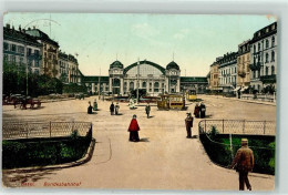 Delcampe - 4000 Basel Bâle 1910 - Bundesbahnhof Straßenbahn - 10607534 - Basel