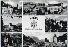 Delcampe - Vaduz - Rathaus, Rotes Haus, Kirche, Regierungsgebäude, Schloß - 50623375 - Liechtenstein