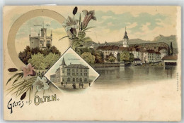 Delcampe - 4600 Olten 1899 Lithographie Postgebäude Wartburg - 51736452 - Olten