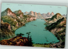 Delcampe - 6454 Flüelen - Vogelschau Urnersee - 39979389 - Flüelen