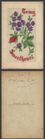 Delcampe - WW1 SILK Embroidered Old Postcard To My Sweetheart Dad Flowers Novelty Greetings - Non Classés