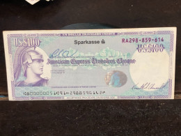 Delcampe - 1980/2004 US Bearer's Checks US Money International Travel CHEQUE `100 US DOLLARS Year -LOT-1PCS - Cheques & Traverler's Cheques