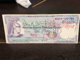 Delcampe - 1980/2004 US Bearer's Checks US Money International Travel CHEQUE `100 US DOLLARS Year -LOT-1PCS - Cheques & Traverler's Cheques