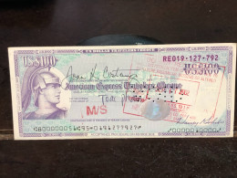 Delcampe - 1980/2004 US Bearer's Checks US Money International Travel CHEQUE `100 US DOLLARS Year -LOT-1PCS - Cheques & Traverler's Cheques