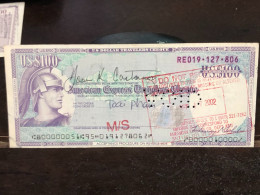 Delcampe - 1980/2004 US Bearer's Checks US Money International Travel CHEQUE `100 US DOLLARS Year -LOT-1PCS - Cheques & Traverler's Cheques