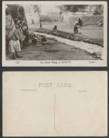Delcampe - Pakistan Old Postcard An Afridi Village In N.W.F.P. Street Men Children By River - Non Classés