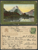 Delcampe - New Zealand 1912 Old Tuck's Postcard MITRE PEAK 5,260 Feet Milford Sound Lake - Non Classés