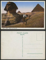 Delcampe - Egypt Old Colour Postcard CAIRO, SPHINX & PYRAMIDS Camel Rider Sand Dunes Desert - Sonstige & Ohne Zuordnung