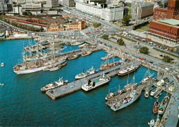 Delcampe - OSLO  Norge Hafen Segelboote Schiffe Rathaus Luftbild Kai Stadtmitte - Norwegen