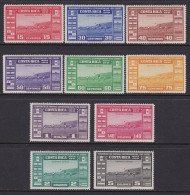 Delcampe - 1941 COSTARICA, Yvert Posta Aerea # 54/63, Calcio, 10 Valori, MLH* - Autres - Amérique