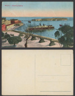 Delcampe - Malta Old Colour Postcard Saluting Battery Cannons Big Guns Steam Ships Steamers - Non Classés