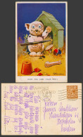 Delcampe - BONZO Dog GE Studdy 1929 Old Postcard Have You Lost Your Pen? Doghouse Bone 1563 - Non Classés