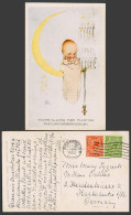 Delcampe - MABEL LUCIE ATTWELL 1922 Old Postcard Planting Gooseberry Bush Baby On Moon A487 - Non Classés