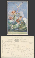 Delcampe - RENE CLOKE Artist Signed Old Postcard Dance Of The Sea Sprites, Seagulls Birds - Non Classés