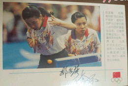 Delcampe - China 1993 Table Tennis Postcard- "Chinese Sports Stars - Tennis De Table
