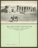 Delcampe - Egypt Old Postcard Thebes TEMPLE Of SETI 1er Native Man & Donkey Ruins L.L. No.2 - Sonstige & Ohne Zuordnung